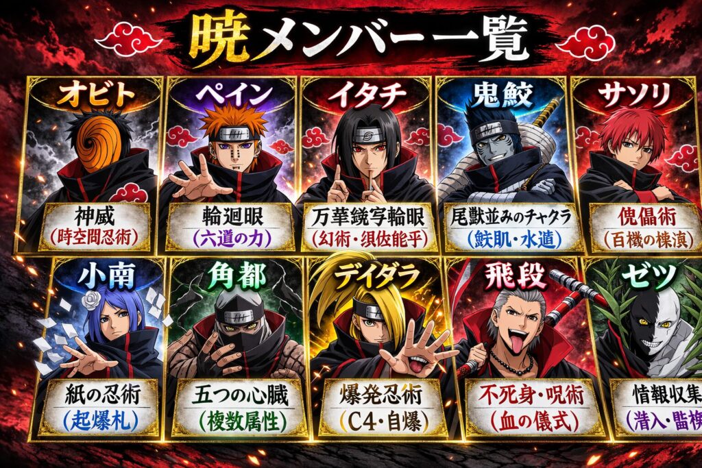 暁メンバー一覧